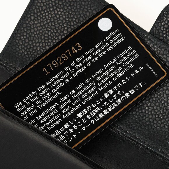 Chanel 13S Noir Caviar Classic Quilted Flap Portefeuille Wallet - Picture 14 of 15